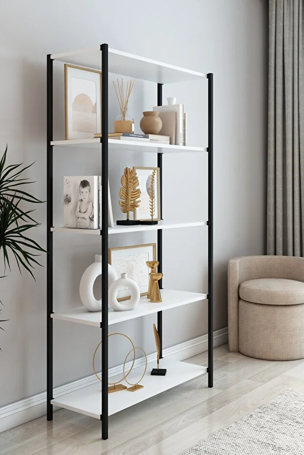 5 raflı metal Kitaplık – Çok Amaçlı